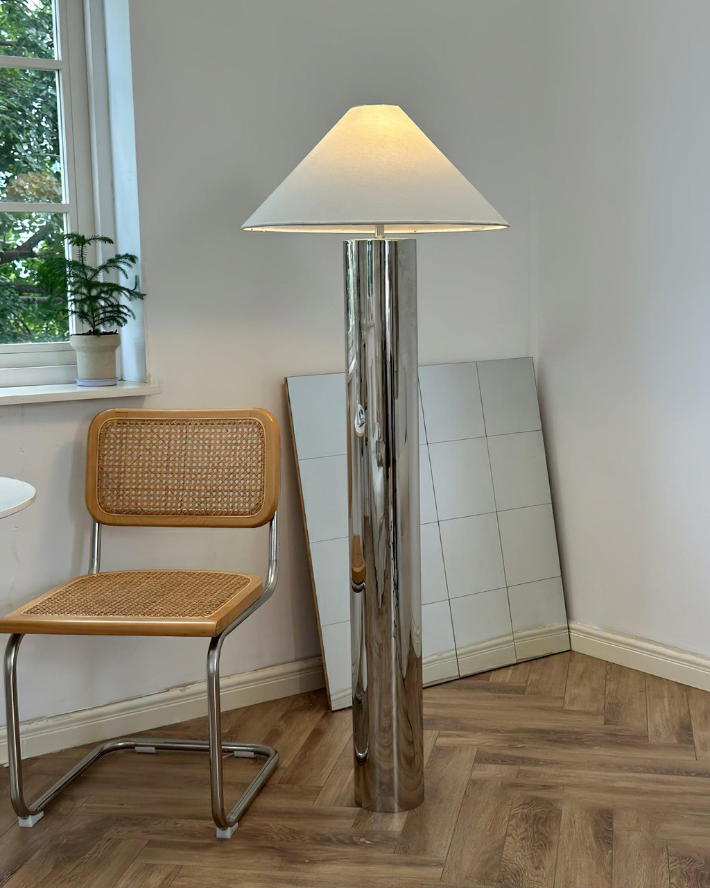 Theo Chrome Floor Light 21.7", Floor Lamp, detail 12