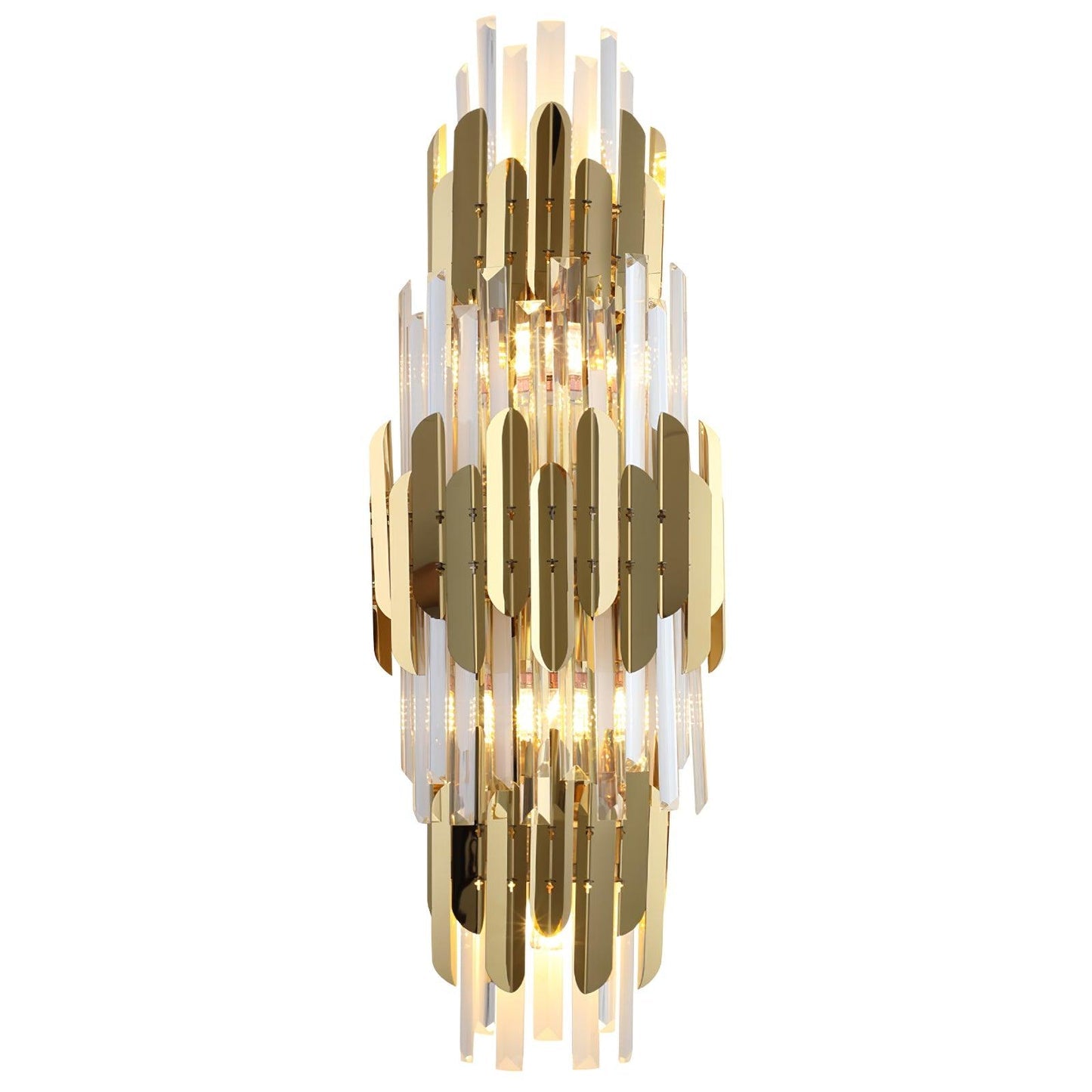 Theoretical Three Layer Wall Light, Hardwired Wall Sconce, Stainless steel, Dia 30cm x H 80cm