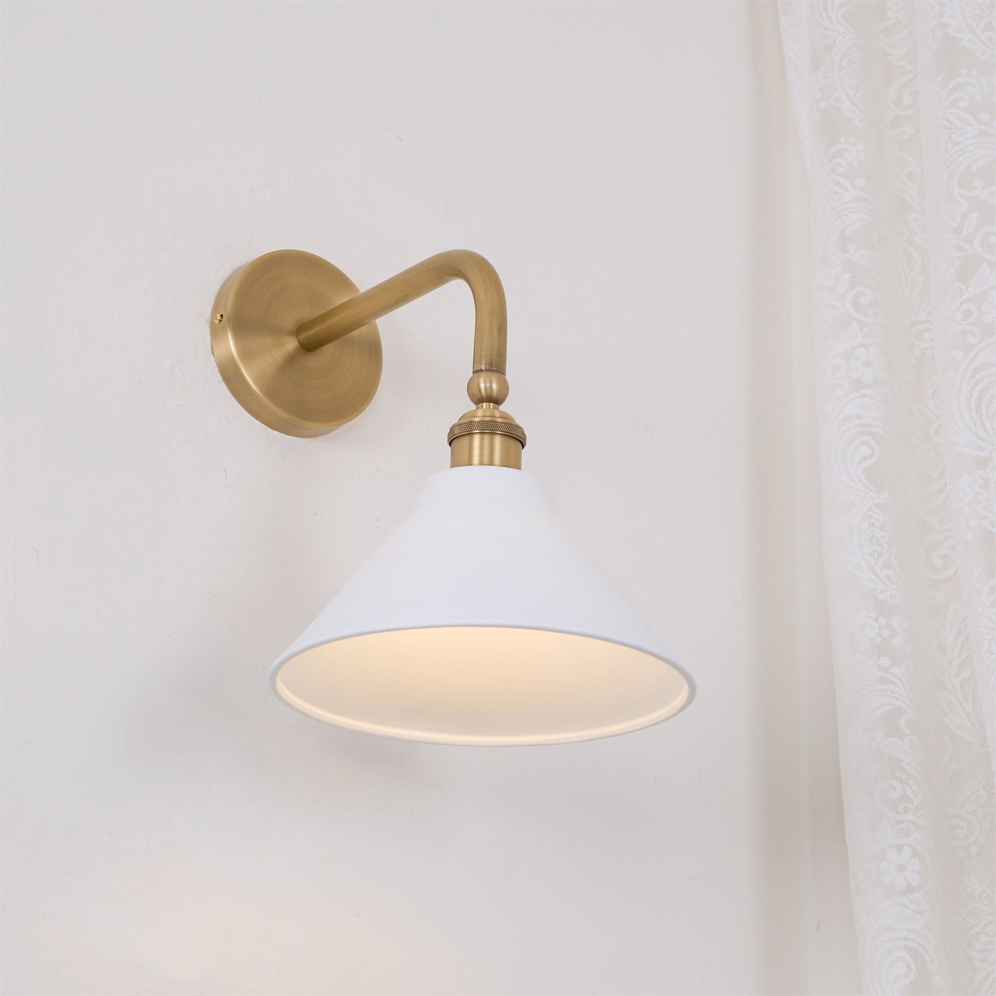 Bridgemont Wall Light - Dia 24cm x W 32cm x H 35cm Metal, Hardwired Wall Sconce, detail 27