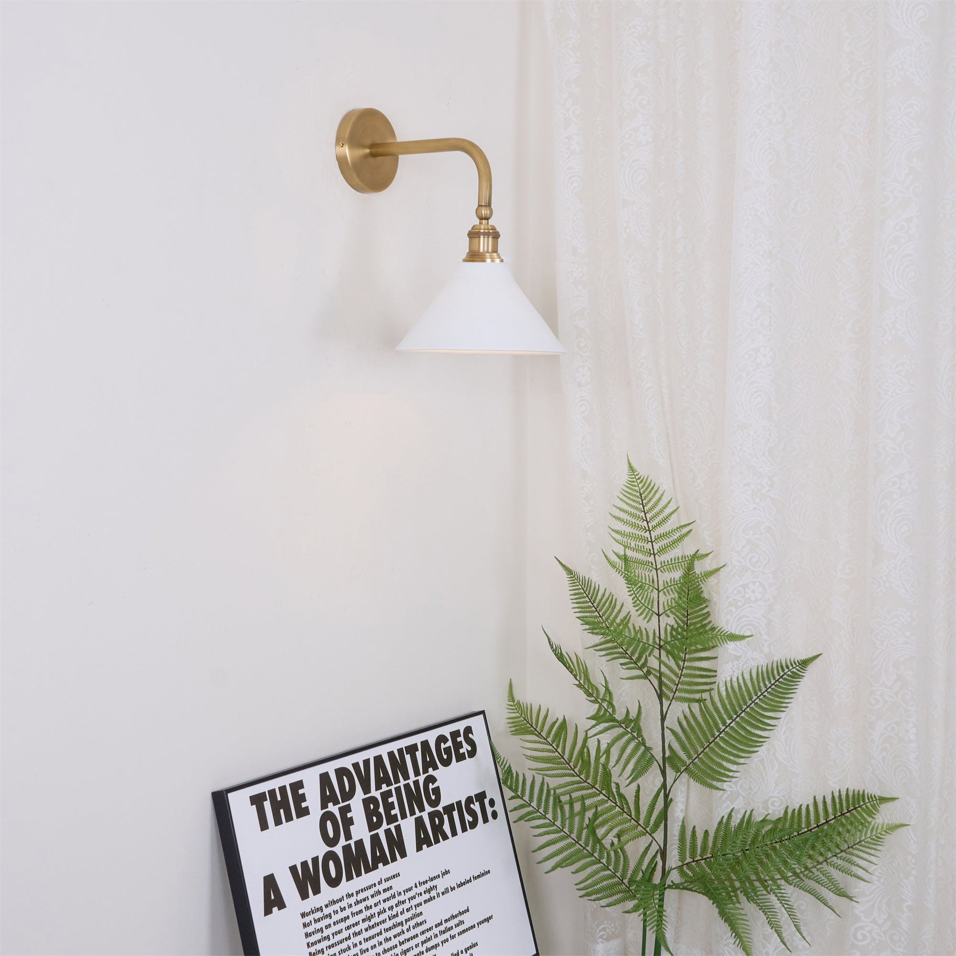 Bridgemont Wall Light - Dia 24cm x W 32cm x H 35cm Metal, Hardwired Wall Sconce, detail 15