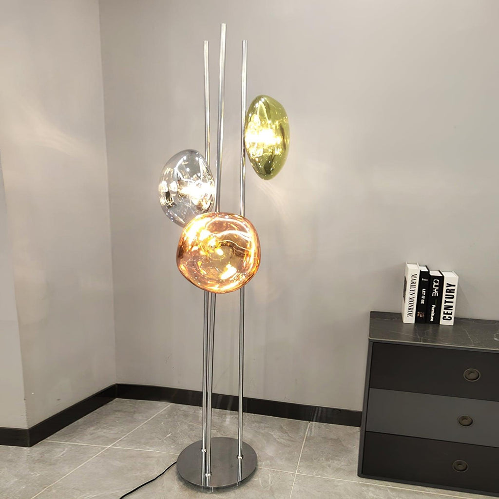 Three Lava Glass Floor Light, Floor Lamp, detail 3