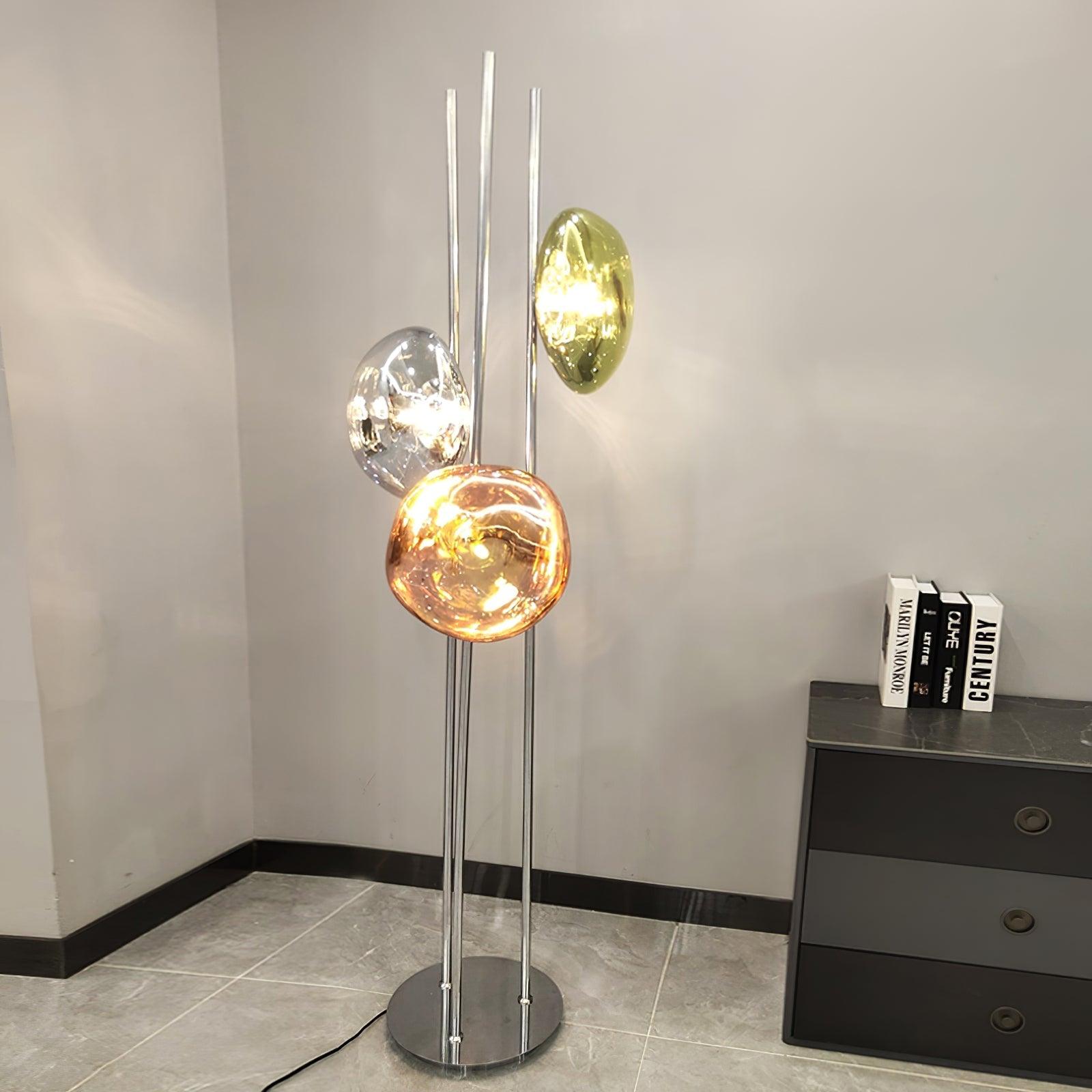 Three Lava Glass Floor Light, Floor Lamp, detail 3
