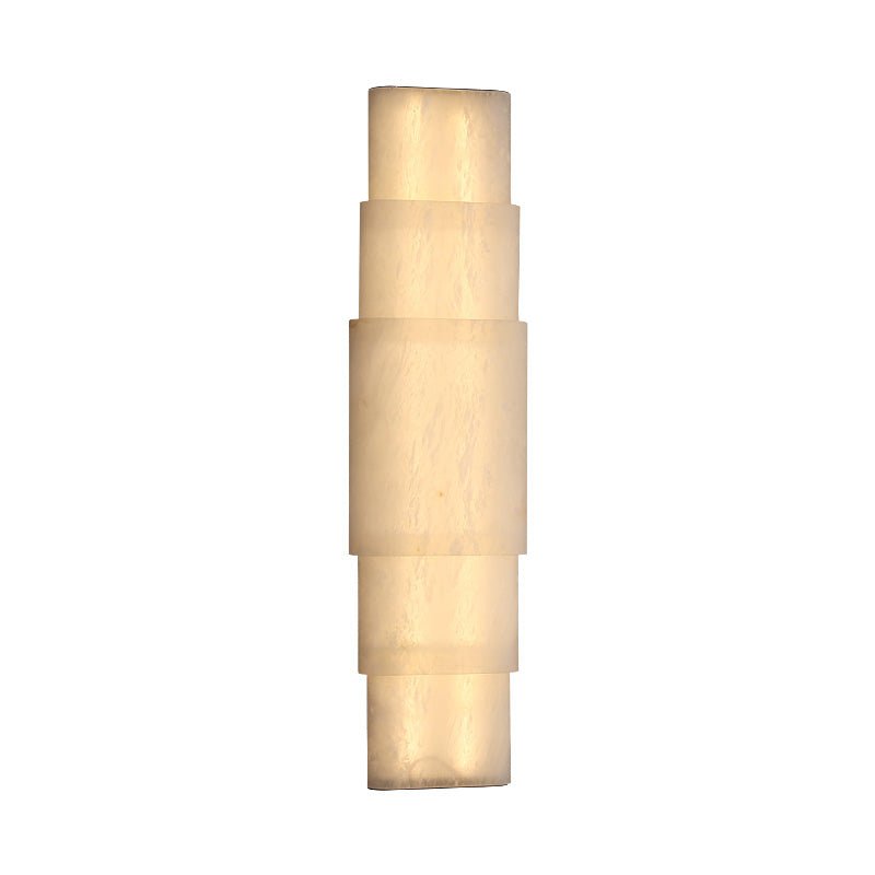 Tiered Alabaster Column Wall Light, Hardwired Wall Sconce, detail 6