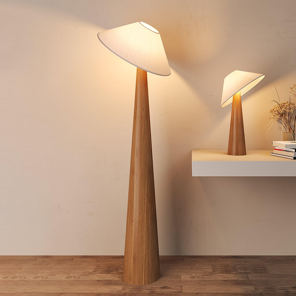 Tilt Hat Wooden Floor Light, Floor Lamp, detail 3
