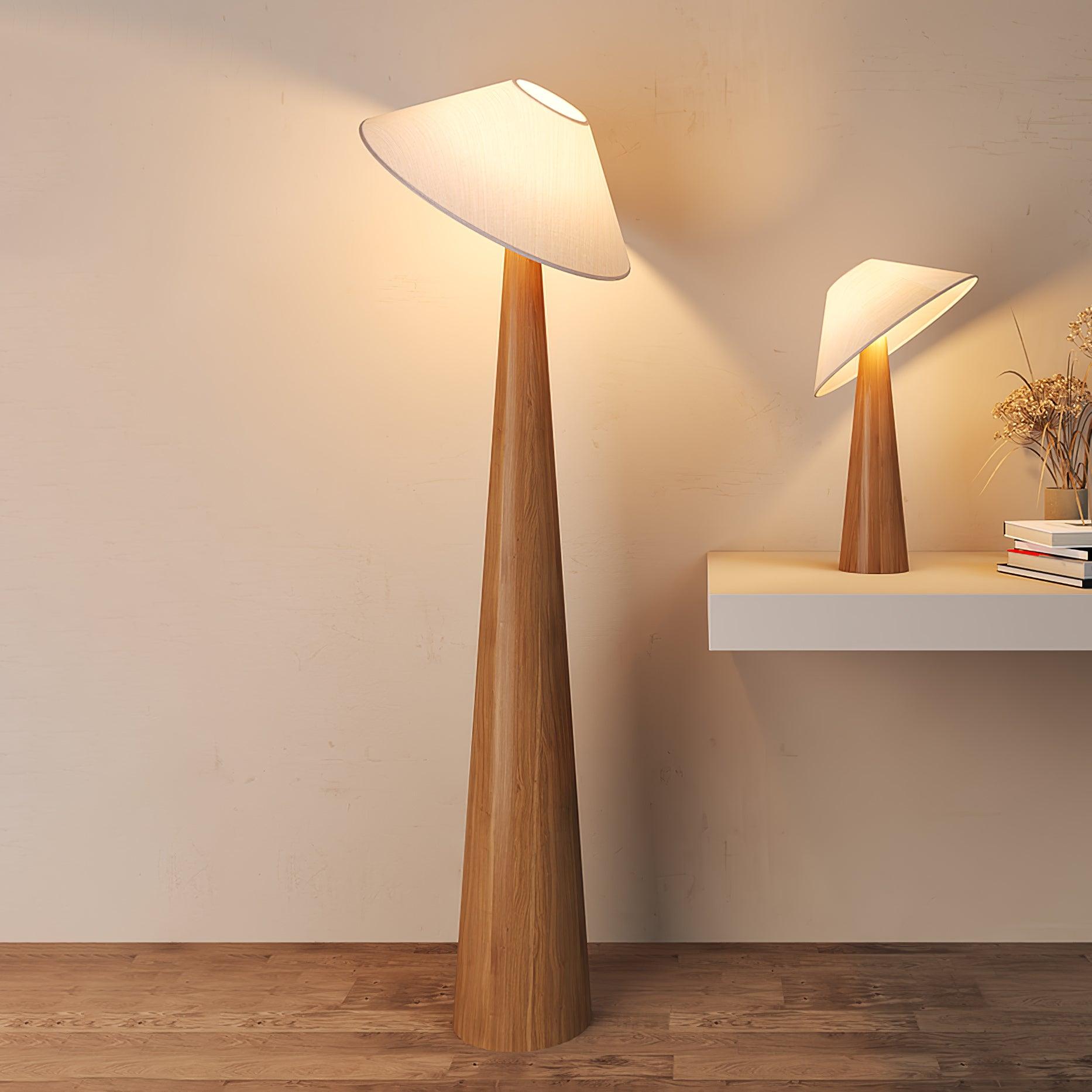 Tilt Hat Wooden Floor Light, Floor Lamp, detail 3