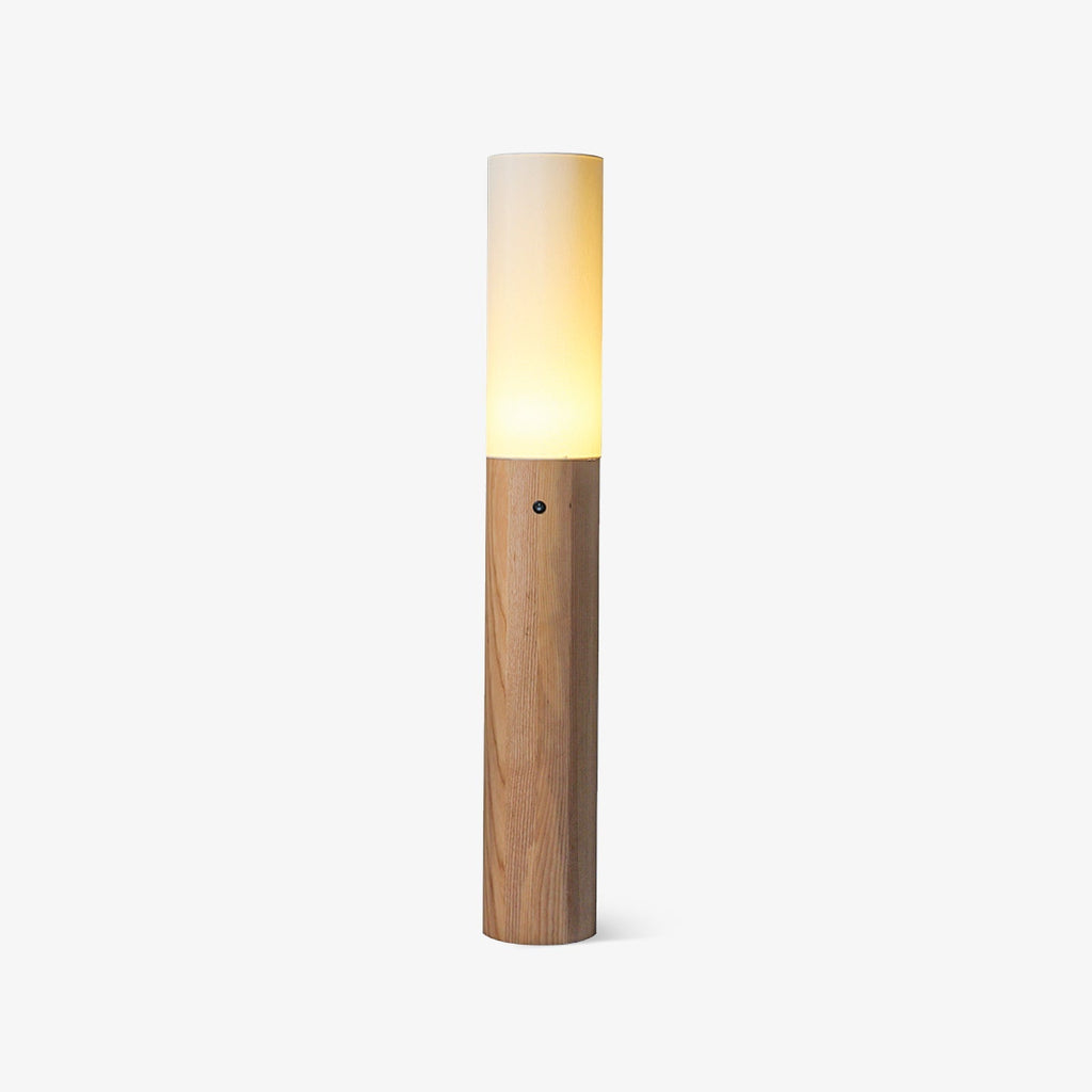 Timber Column Floor Light, Floor Lamp, Metal, Dia 11cm x H 55cm