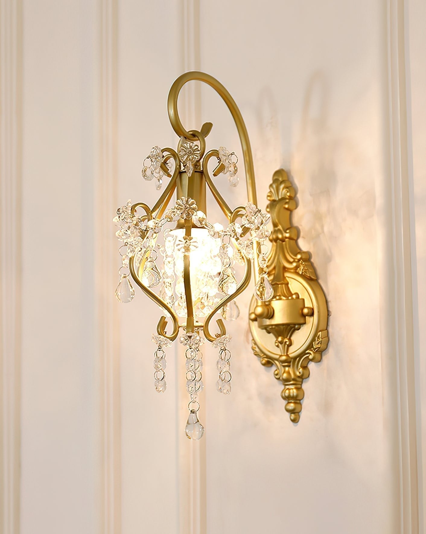 Timon Crystal Wall Light, Hardwired Wall Sconce, detail 2