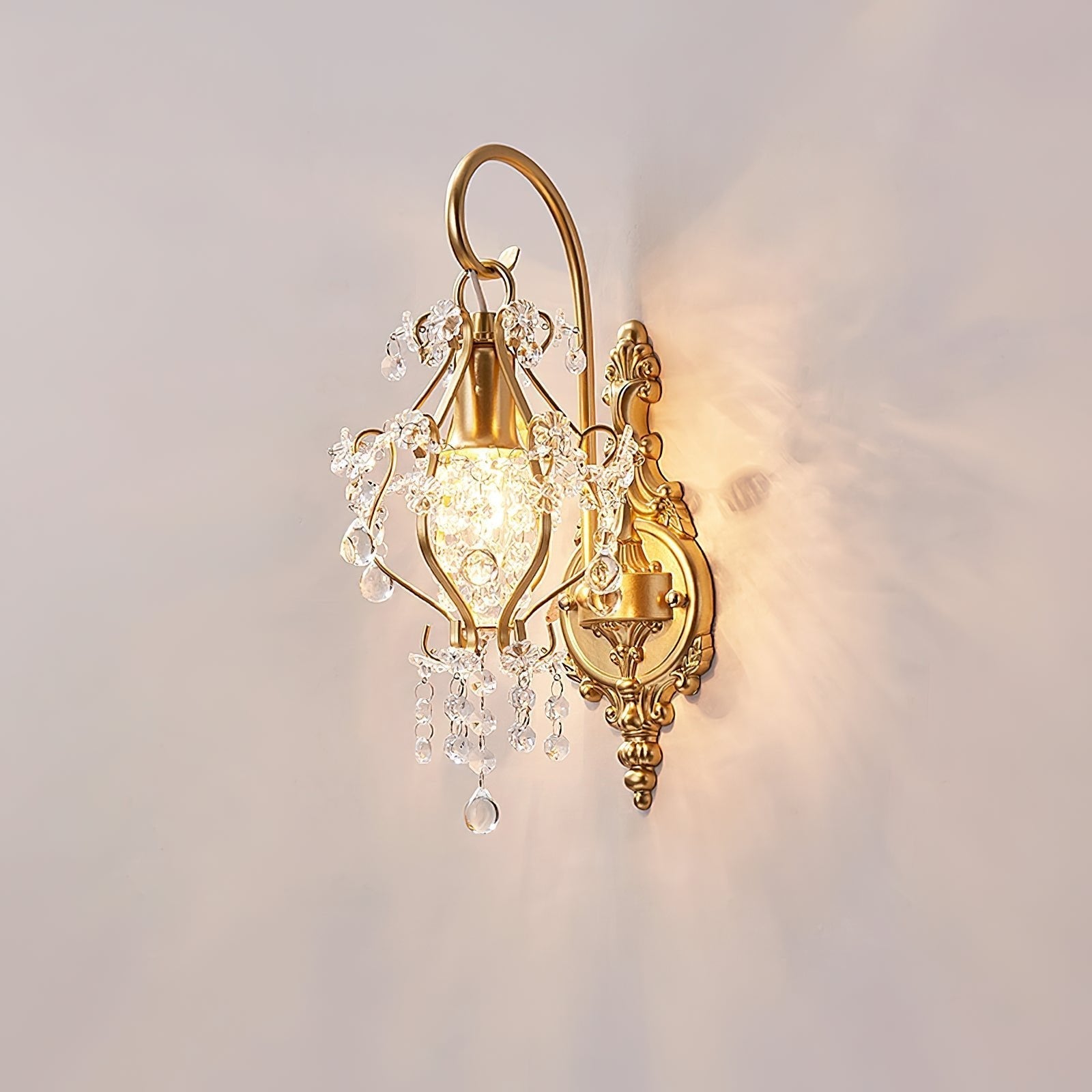Timon Crystal Wall Light, Hardwired Wall Sconce, detail 3