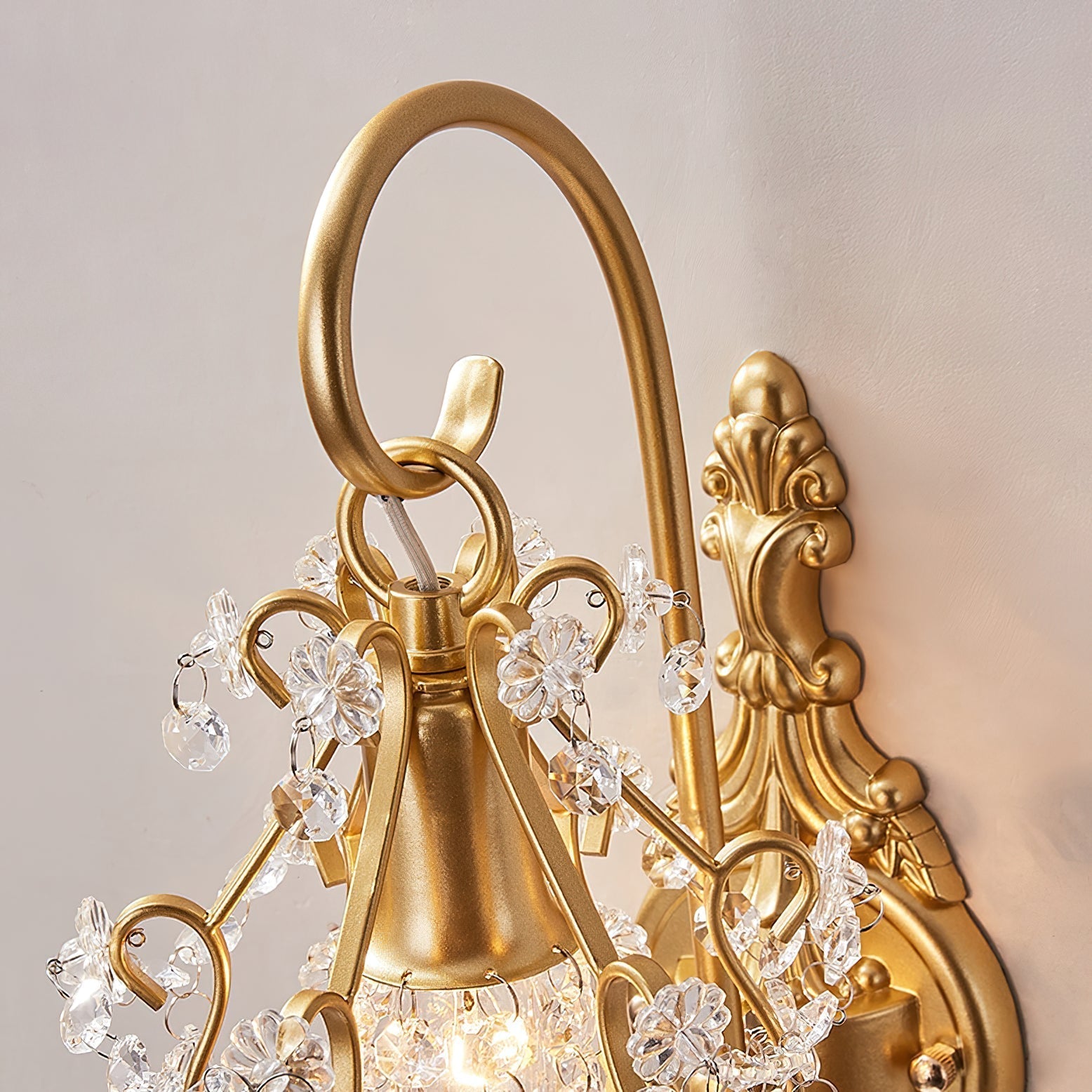 Timon Crystal Wall Light, Hardwired Wall Sconce, detail 10