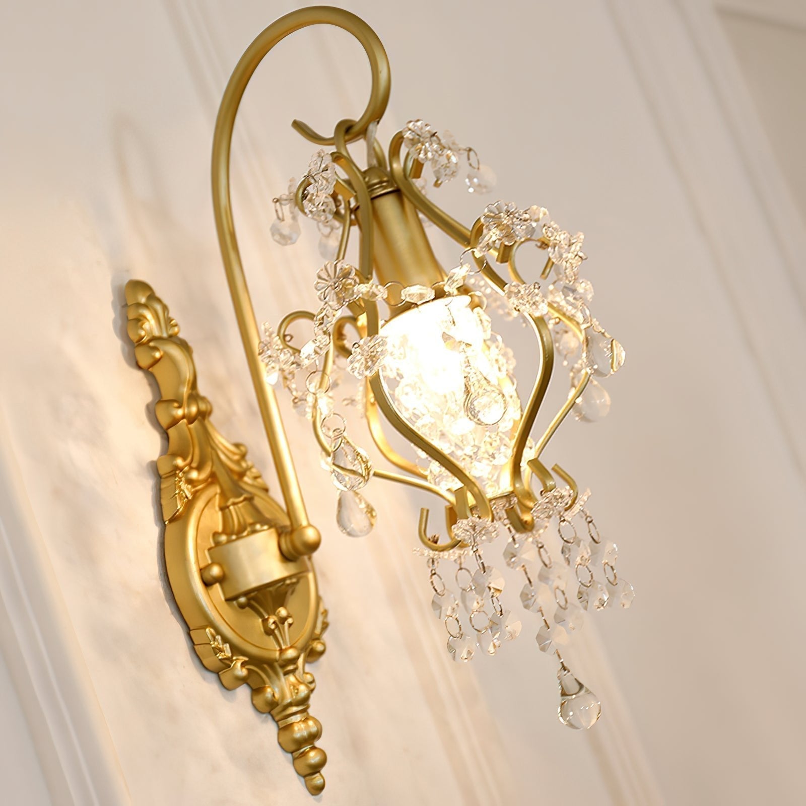 Timon Crystal Wall Light, Hardwired Wall Sconce, detail 5