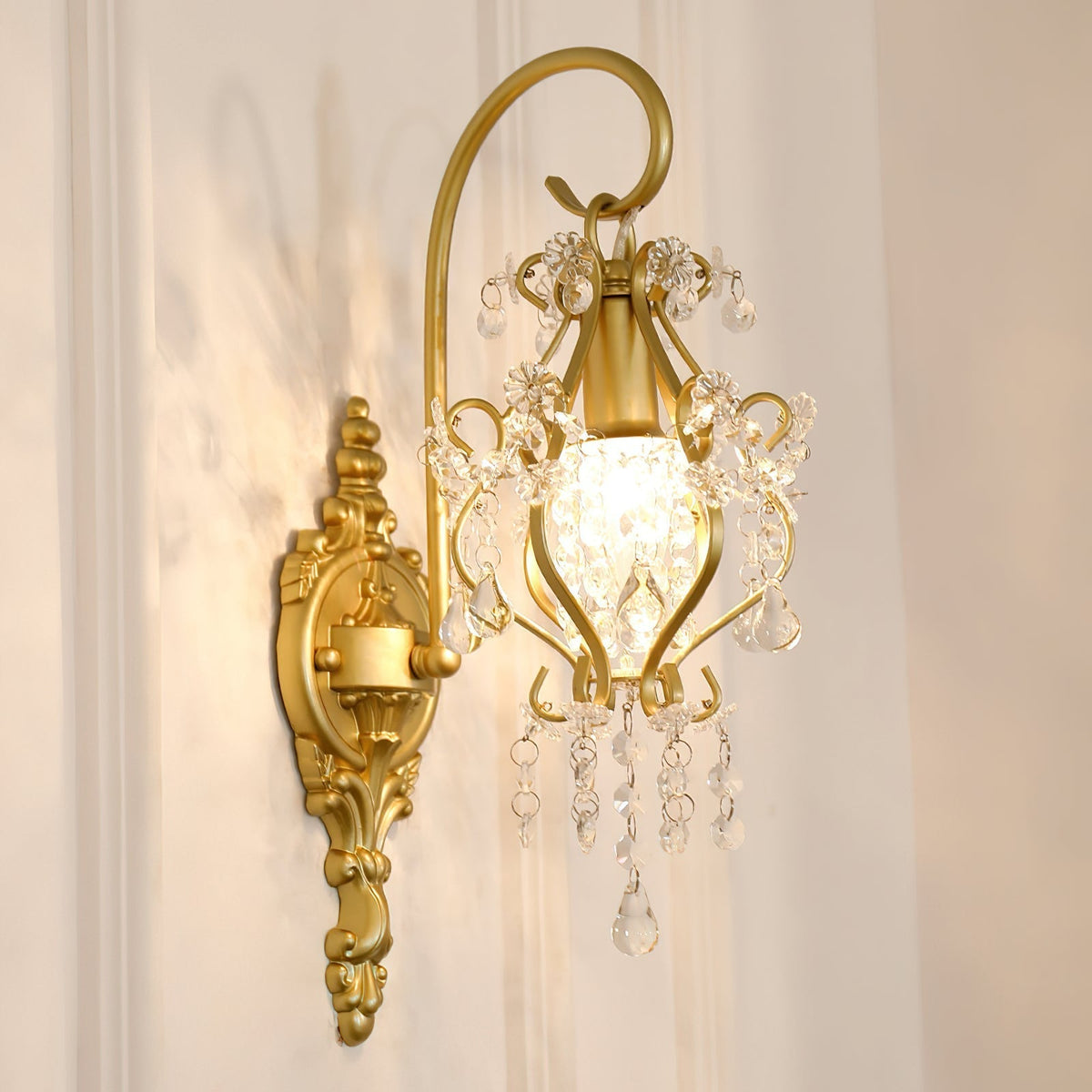Timon Crystal Wall Light, Hardwired Wall Sconce, detail 6