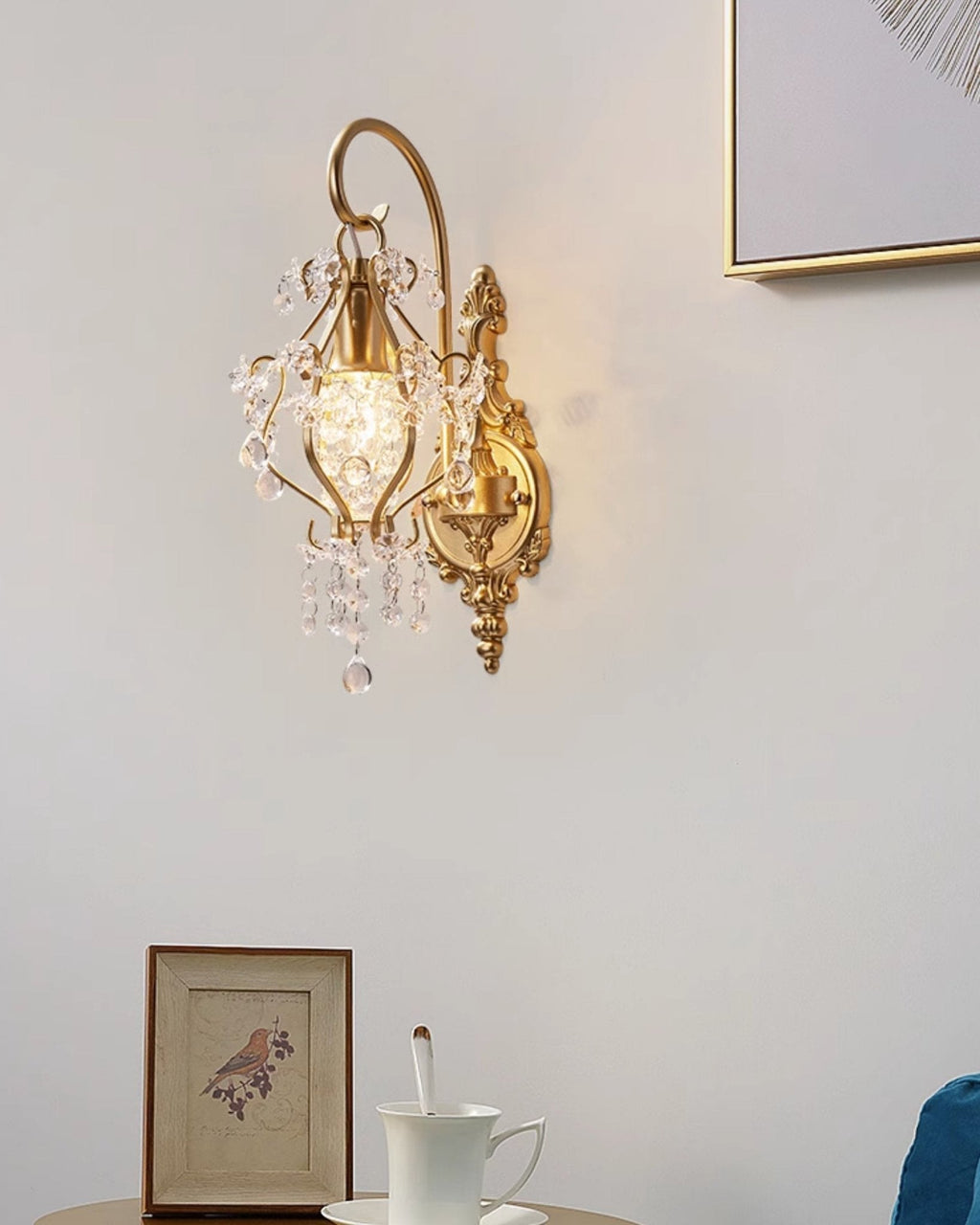 Timon Crystal Wall Light, Hardwired Wall Sconce, detail 4