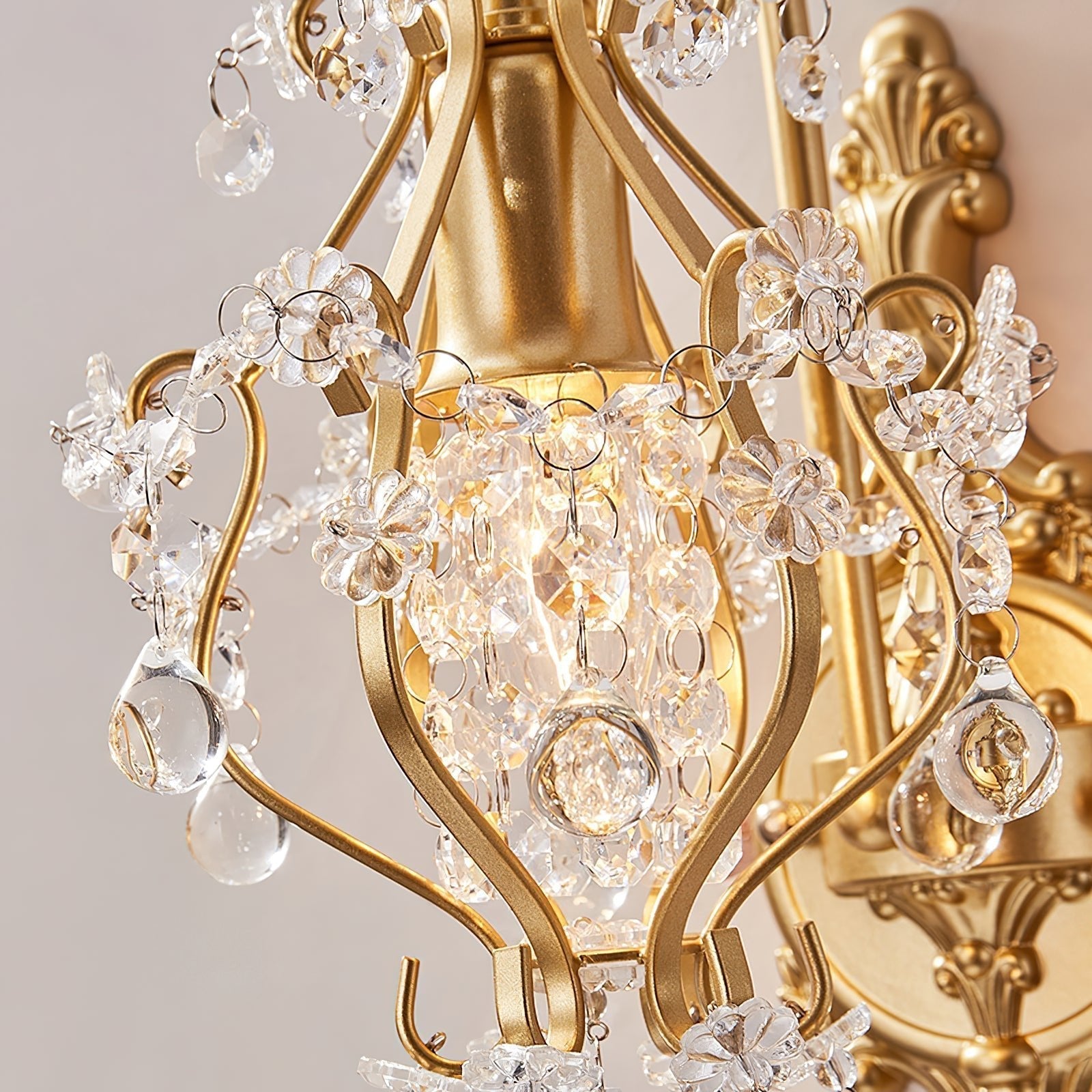 Timon Crystal Wall Light, Hardwired Wall Sconce, detail 9