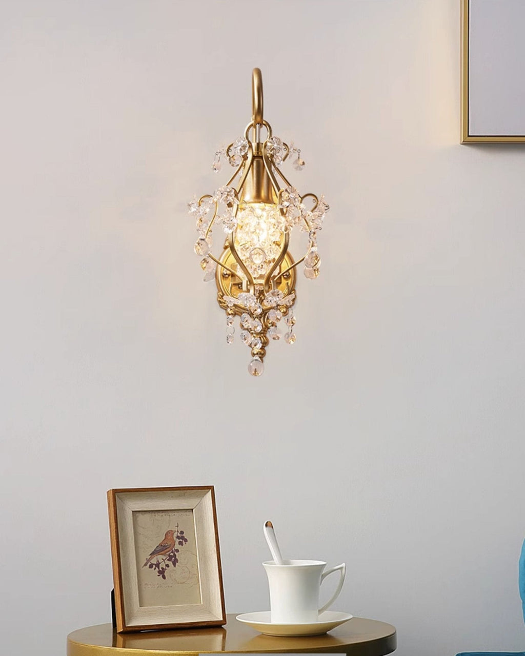 Timon Crystal Wall Light, Hardwired Wall Sconce, detail 7