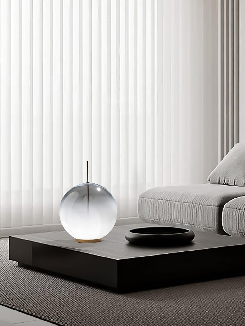 Tindari Glass Table Light, Bedside Table Lamp, detail 9