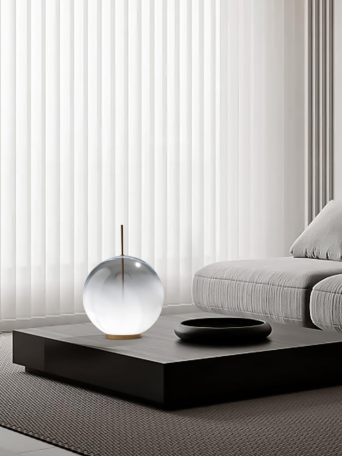 Tindari Glass Table Light, Bedside Table Lamp, detail 9