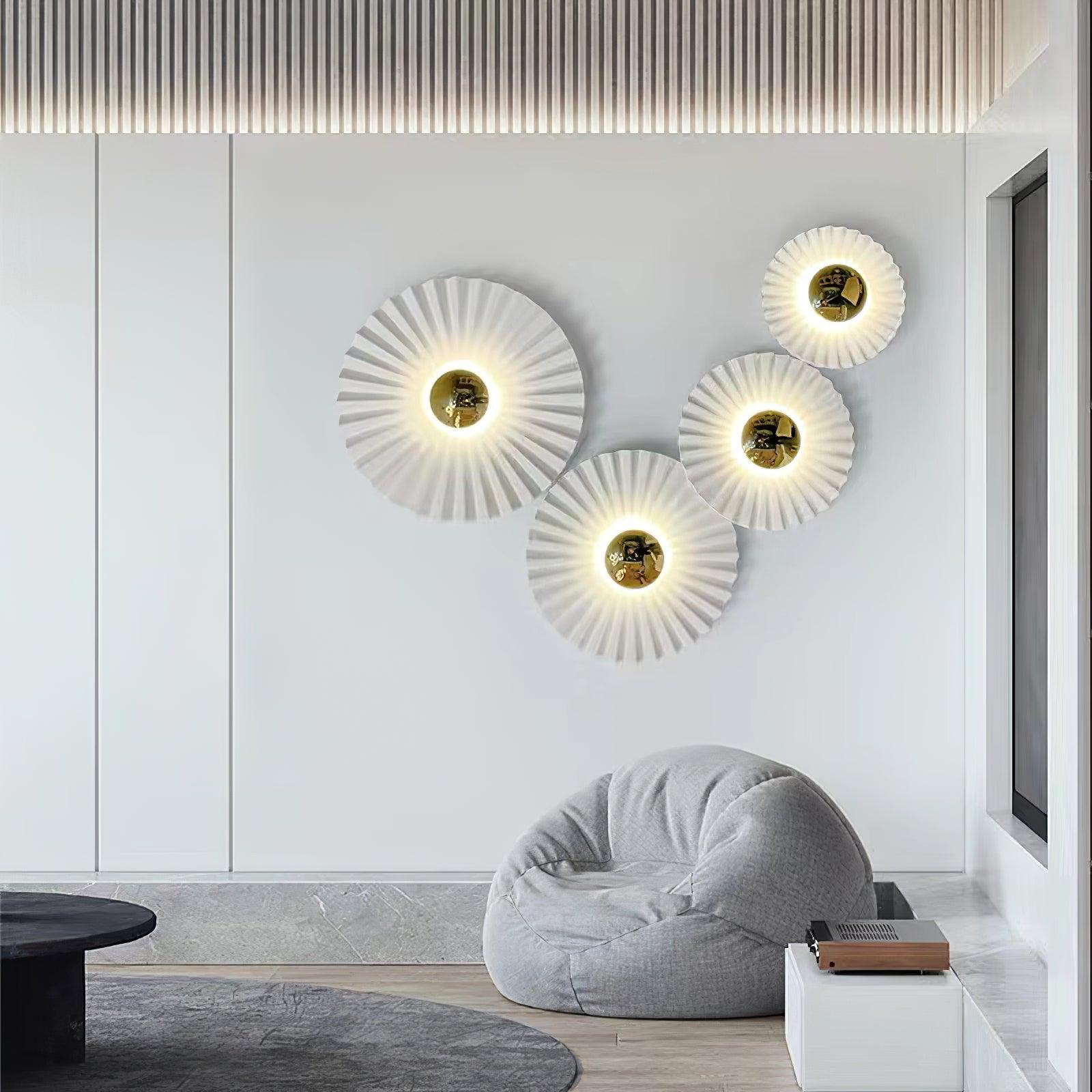 Tinsley Flush Wall Light, Bedroom Wall Sconce, detail 5