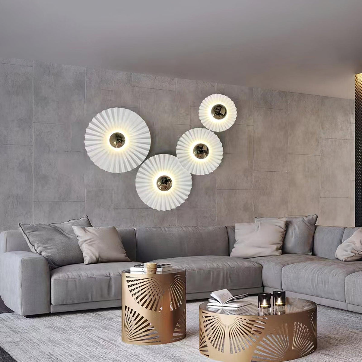 Tinsley Flush Wall Light, Bedroom Wall Sconce, detail 3