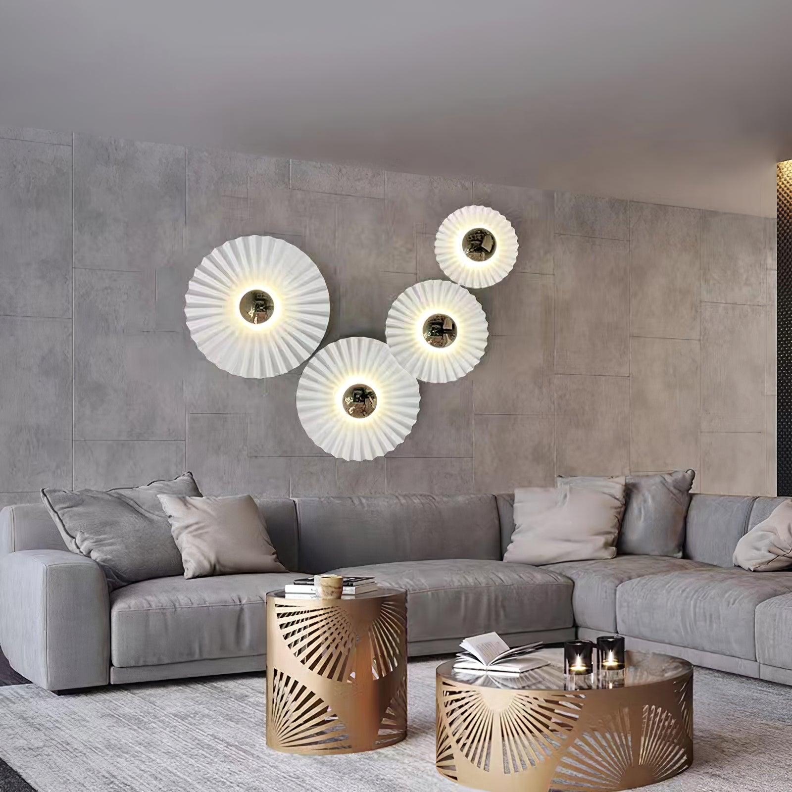 Tinsley Flush Wall Light, Bedroom Wall Sconce, detail 3