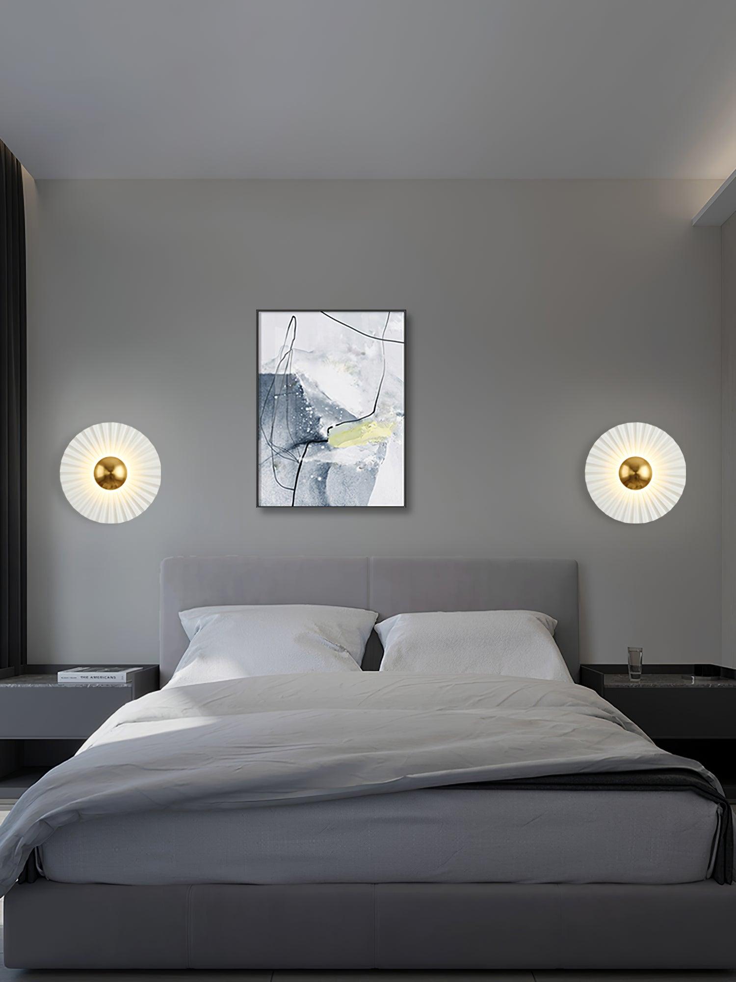 Tinsley Flush Wall Light, Bedroom Wall Sconce, detail 27