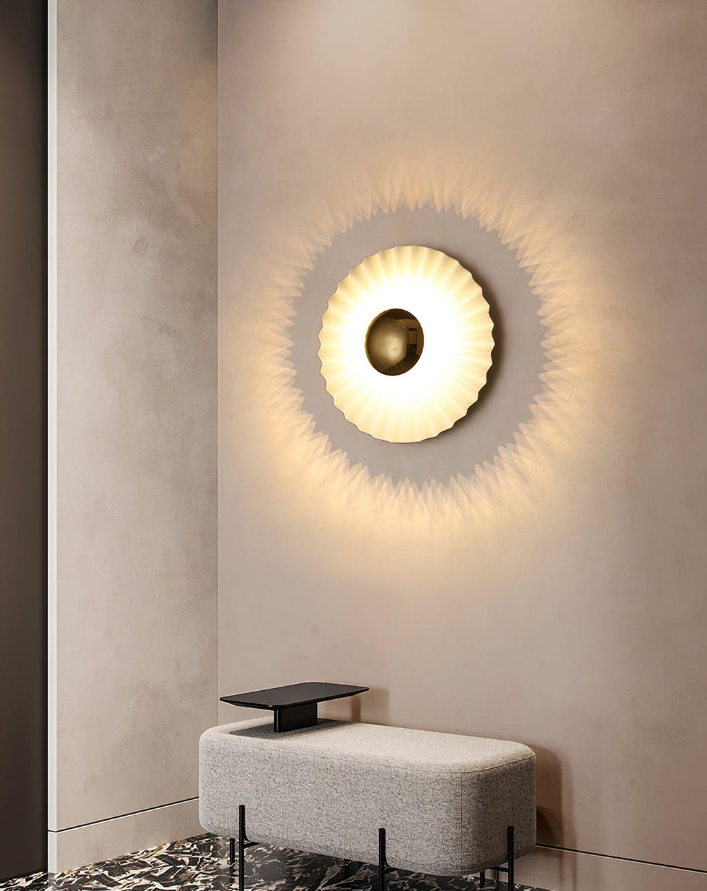 Tinsley Flush Wall Light, Bedroom Wall Sconce, detail 31