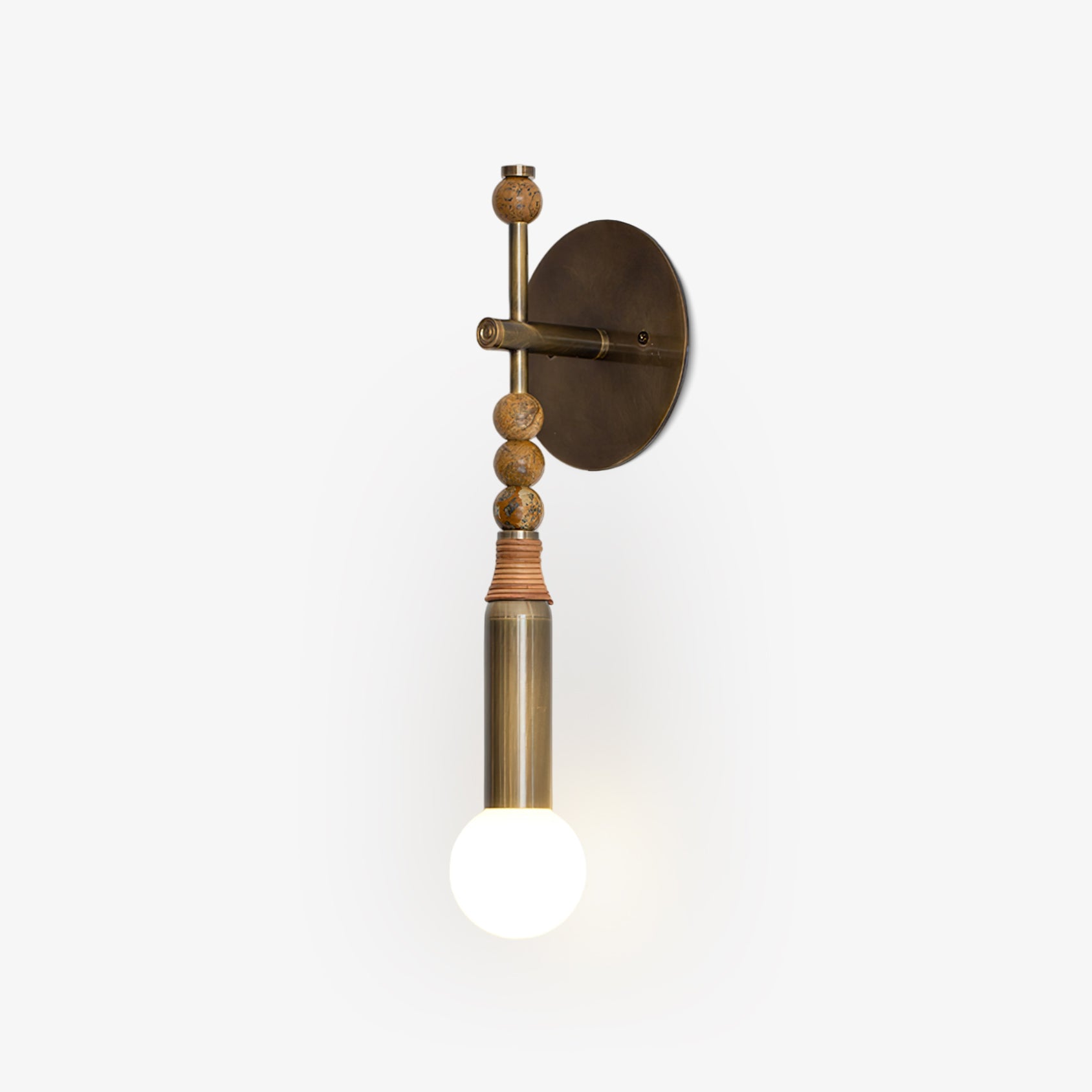 Toam Wall Light, Hardwired Wall Sconce, Brass, Dia 15cm x W 11.5cm x H 48cm