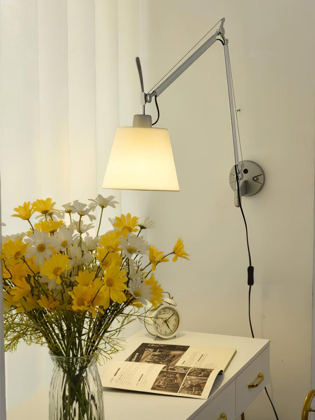 Rocker Contemporary Design Wall Light - Dia 20cm x H 24cm Metal, Hardwired Wall Sconce, detail 6