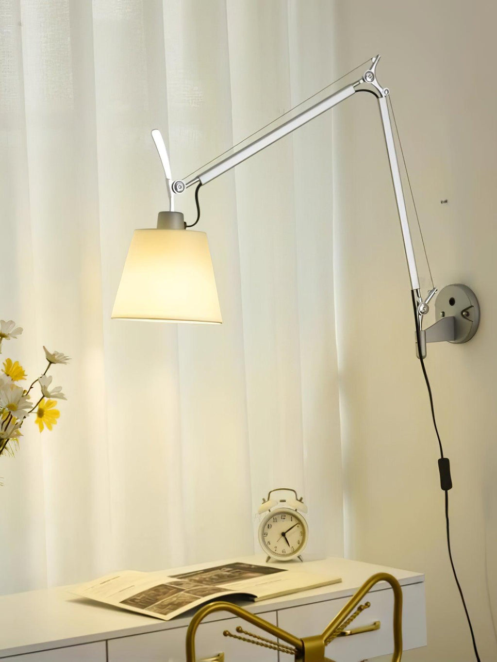 Rocker Contemporary Design Wall Light - Dia 20cm x H 24cm Metal, Hardwired Wall Sconce, detail 5
