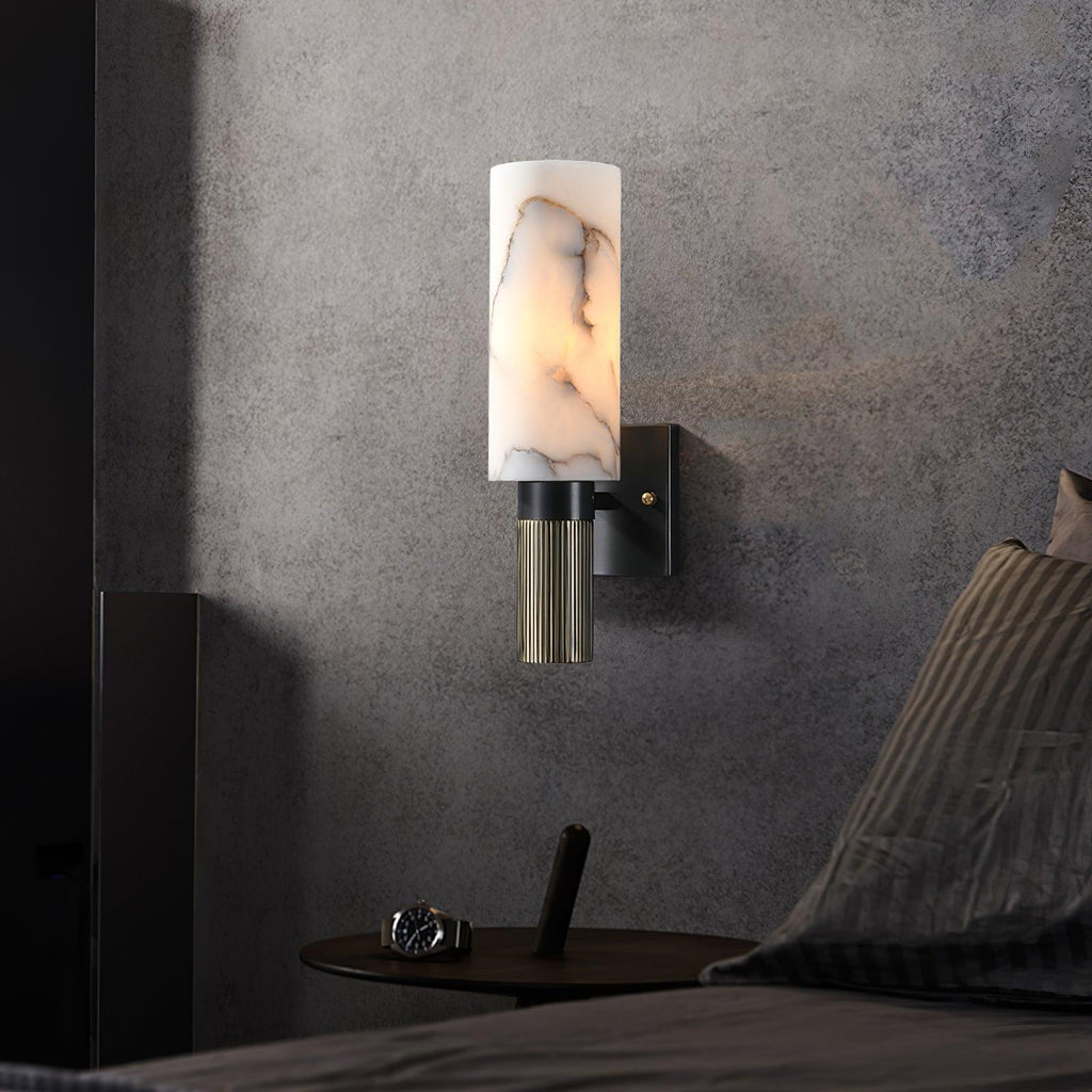Torch Alabaster Wall Light, Hardwired Wall Sconce, detail 3