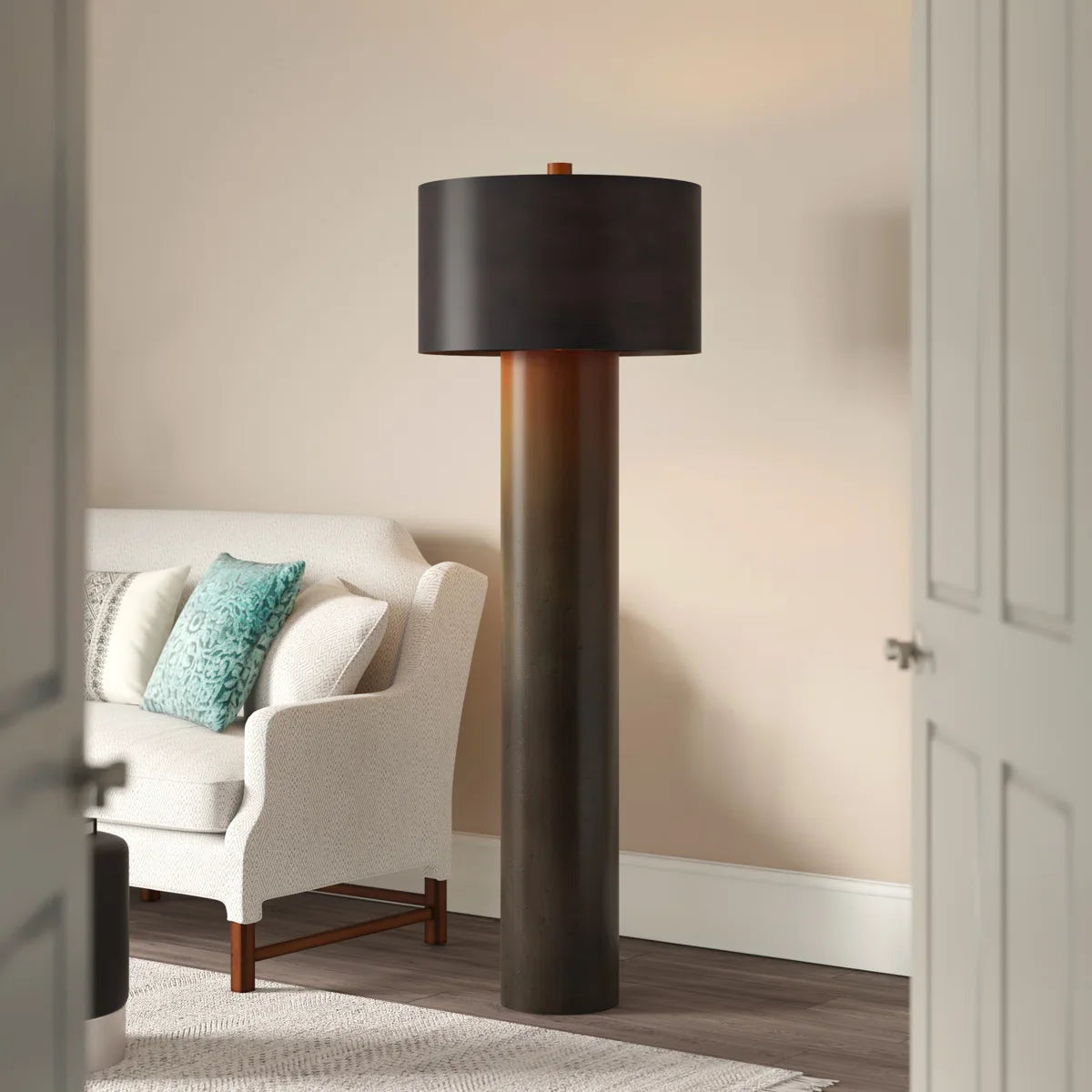 Tortoise Drum Floor Light, Floor Lamp, detail 4