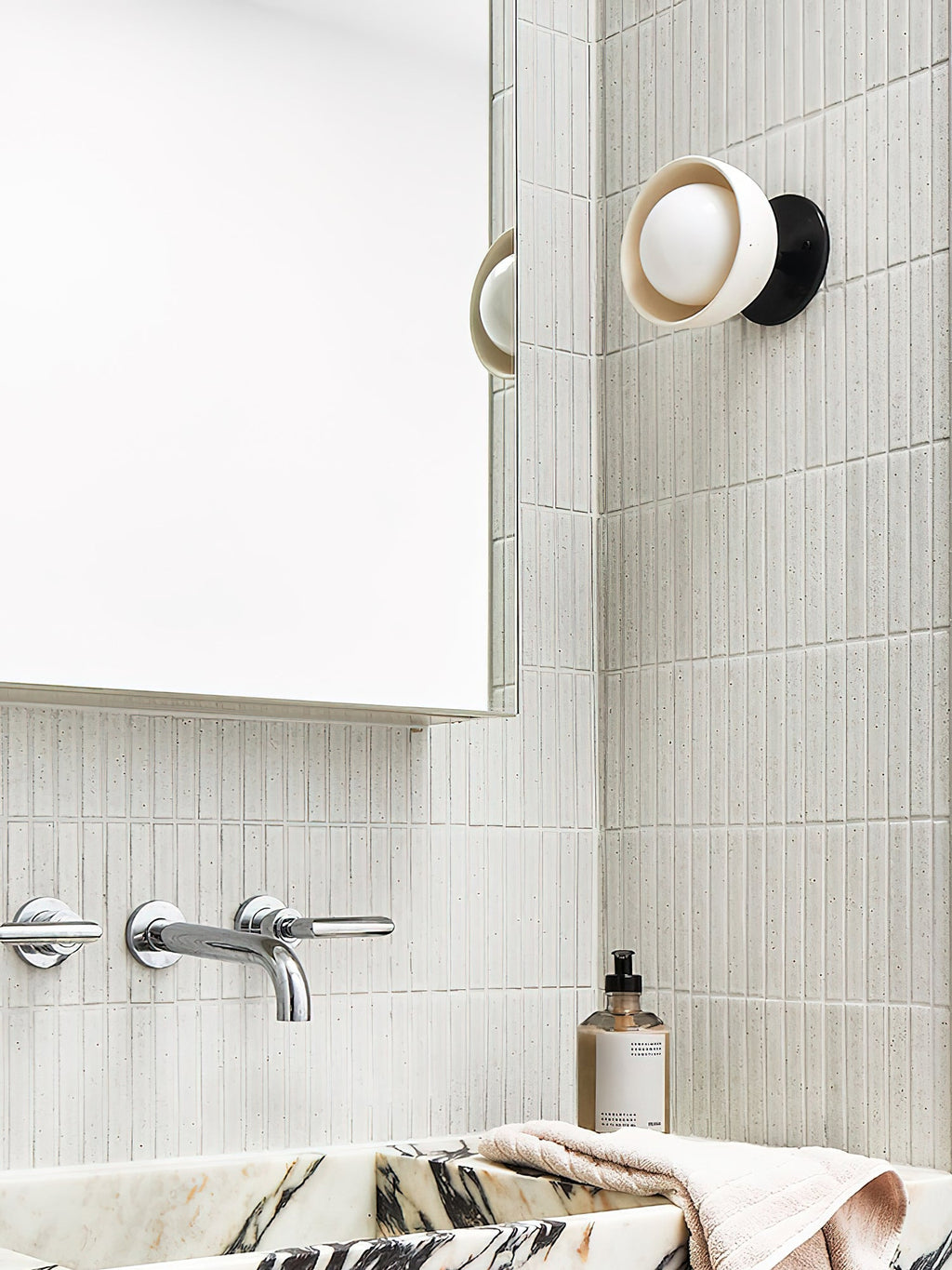 Tranquil Travertine Wall Wall Light, Hardwired Wall Sconce, detail 9