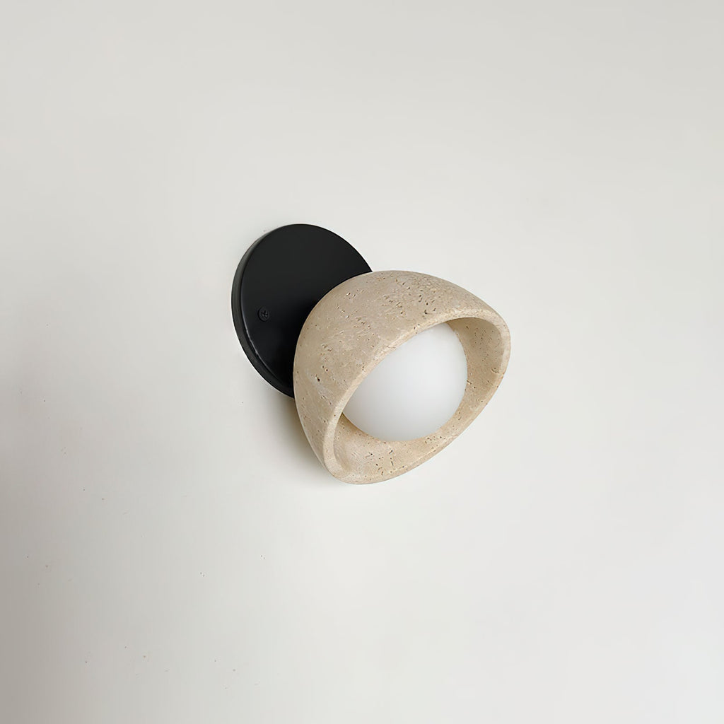 Tranquil Travertine Wall Wall Light, Hardwired Wall Sconce, detail 11