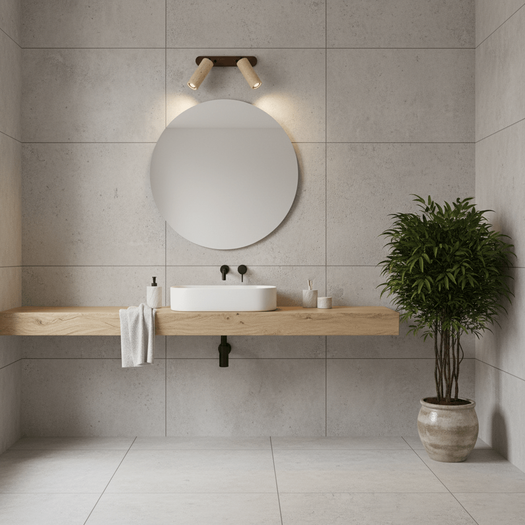 Travertine Triple Spotlight Wall Light - Dia 35cm x H 16.5cm Travertine, Hardwired Wall Sconce, detail 10