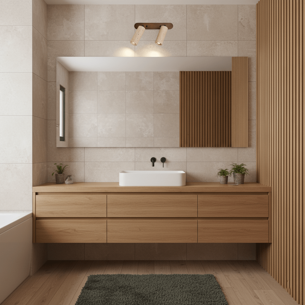 Travertine Triple Spotlight Wall Light - Wall Lamp, Hardwired Wall Sconce, detail 8