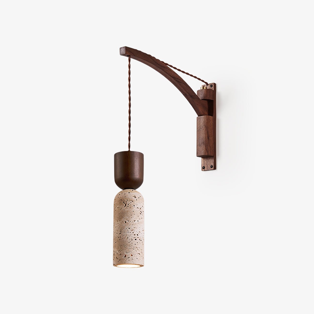 Travertine Fusion Wall Light, Hardwired Wall Sconce, detail 8