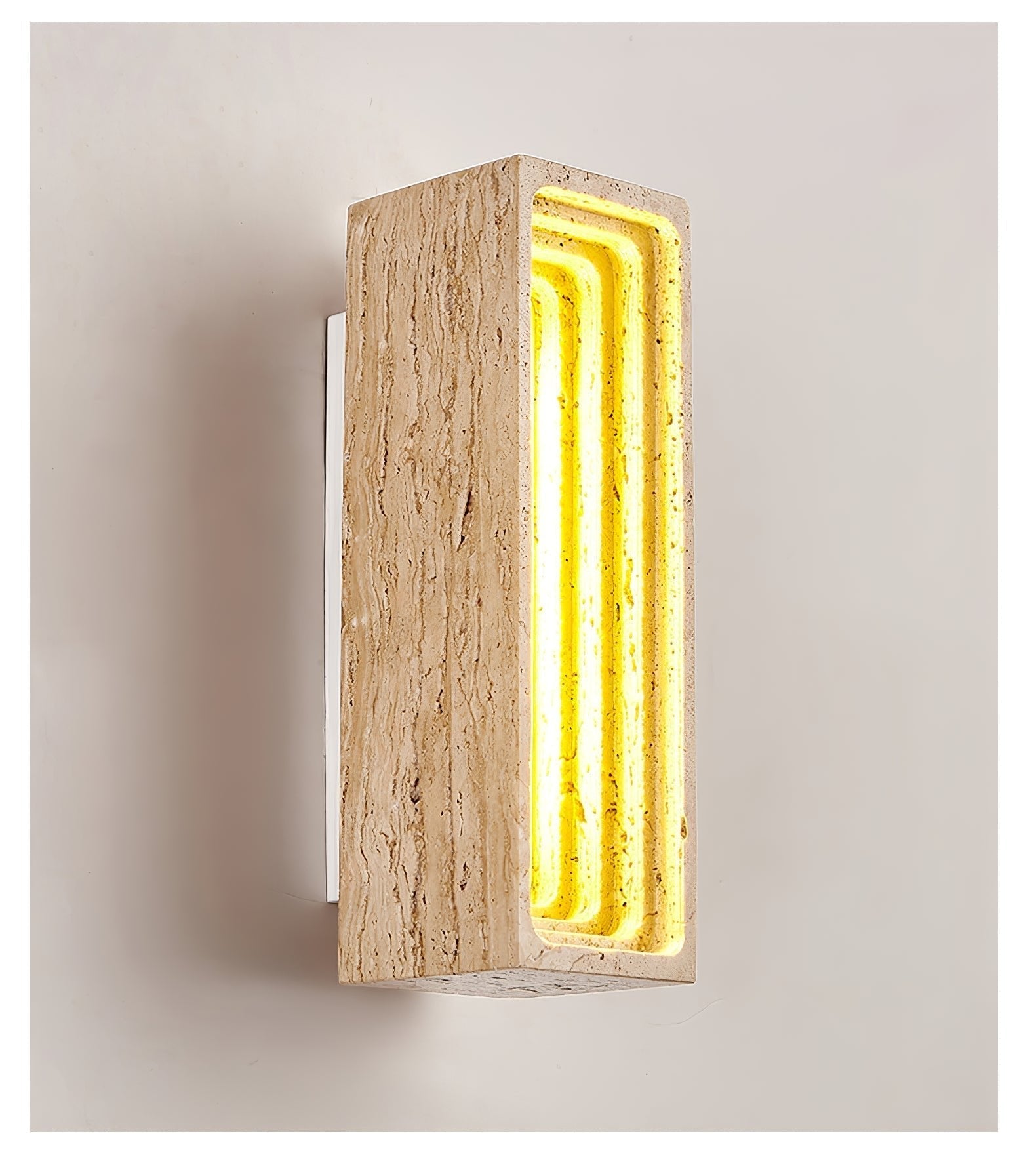 Canyon Travertine Wall Light, Hardwired Wall Sconce, detail 14