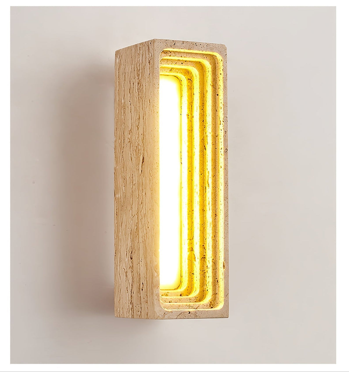 Canyon Travertine Wall Light, Hardwired Wall Sconce, detail 16