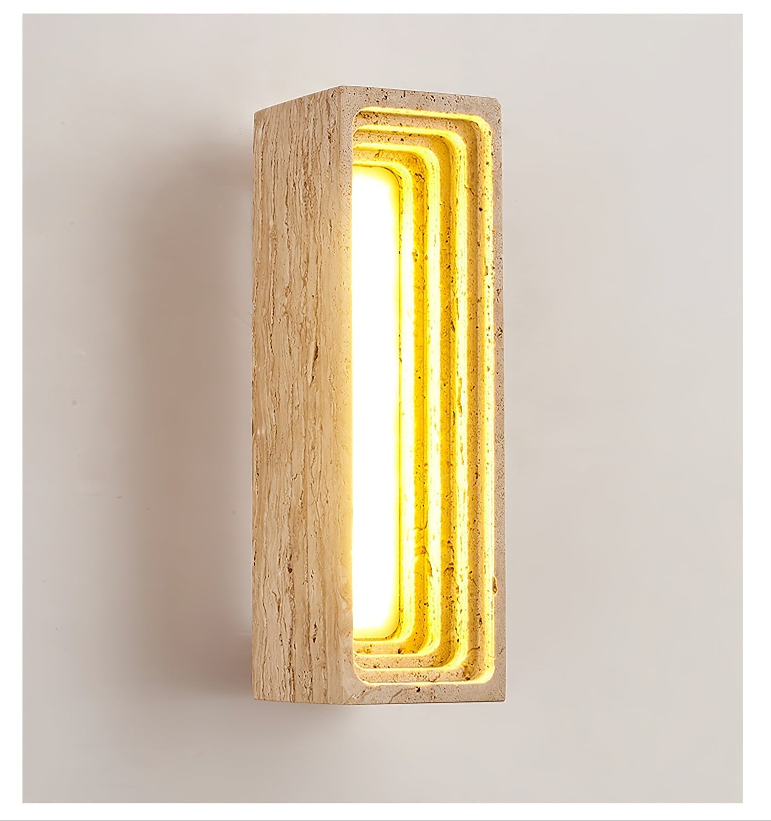 Canyon Travertine Wall Light, Hardwired Wall Sconce, detail 16