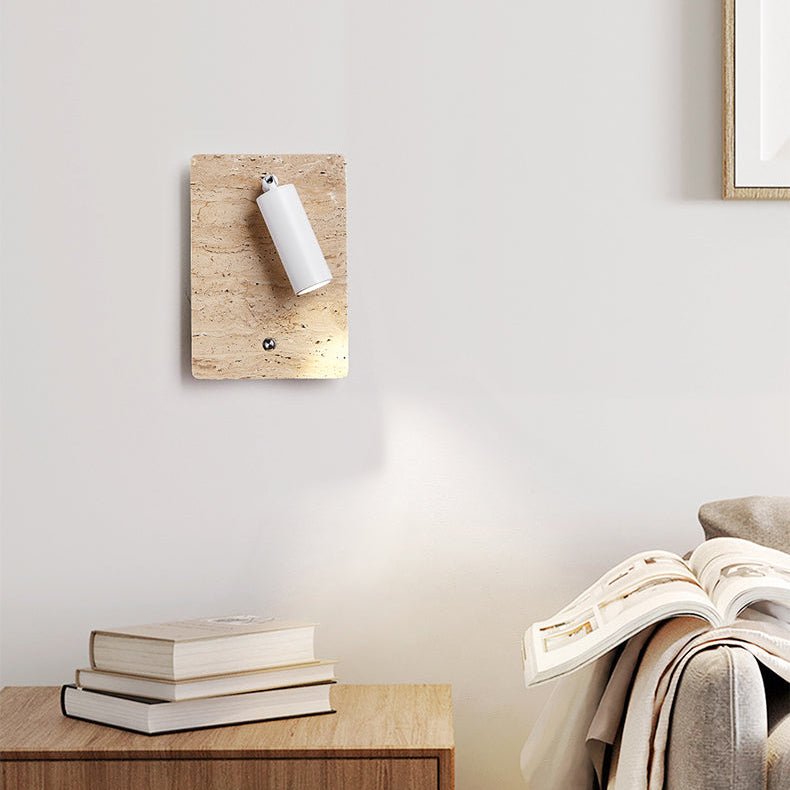 Travertine Axis Directional Wall Light, Hardwired Wall Sconce, detail 4