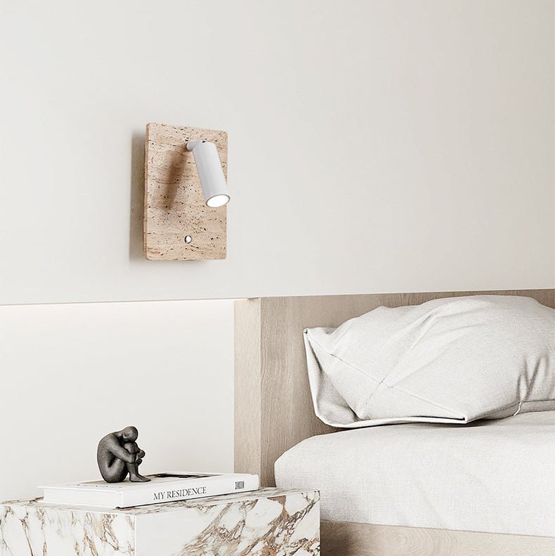 Travertine Axis Directional Wall Light, Hardwired Wall Sconce, detail 6