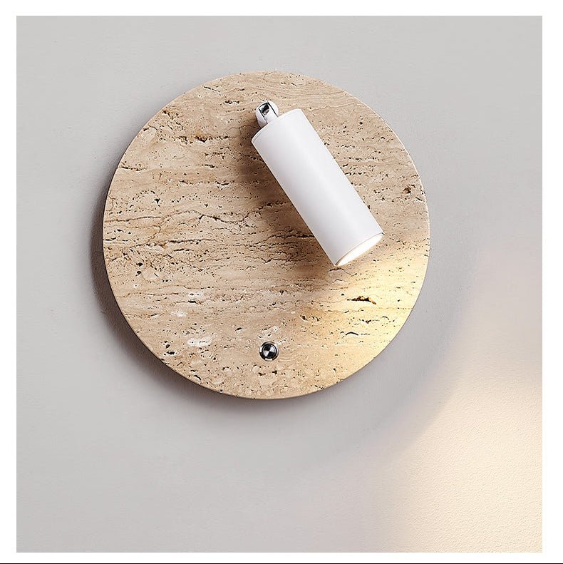 Travertine Axis Directional Wall Light, Hardwired Wall Sconce, detail 10