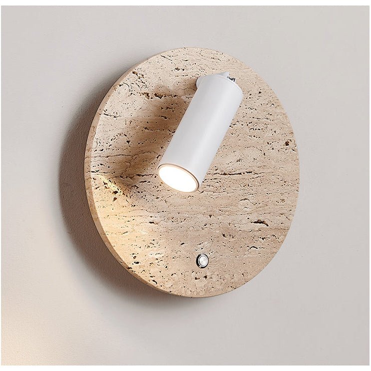 Travertine Axis Directional Wall Light, Hardwired Wall Sconce, detail 7