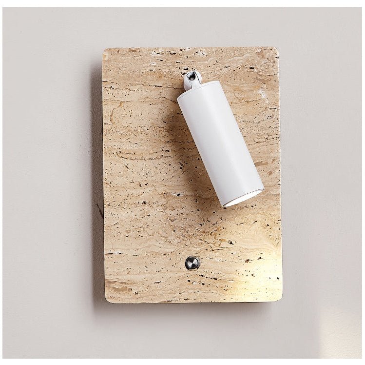 Travertine Axis Directional Wall Light, Hardwired Wall Sconce, Metal, Dia 16cm x H 23cm