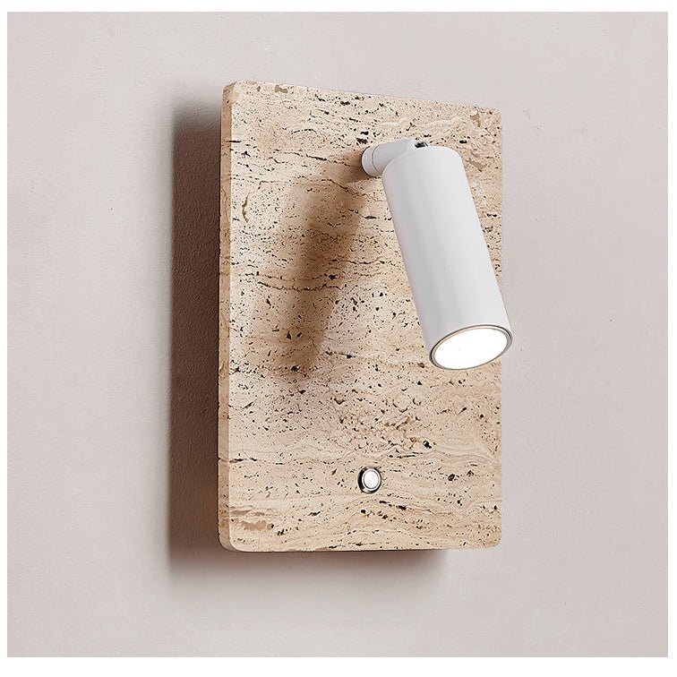Travertine Axis Directional Wall Light, Hardwired Wall Sconce, detail 8