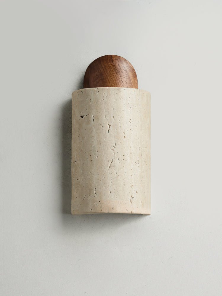 Travertine Capsule Wall Light, Hardwired Wall Sconce, detail 6