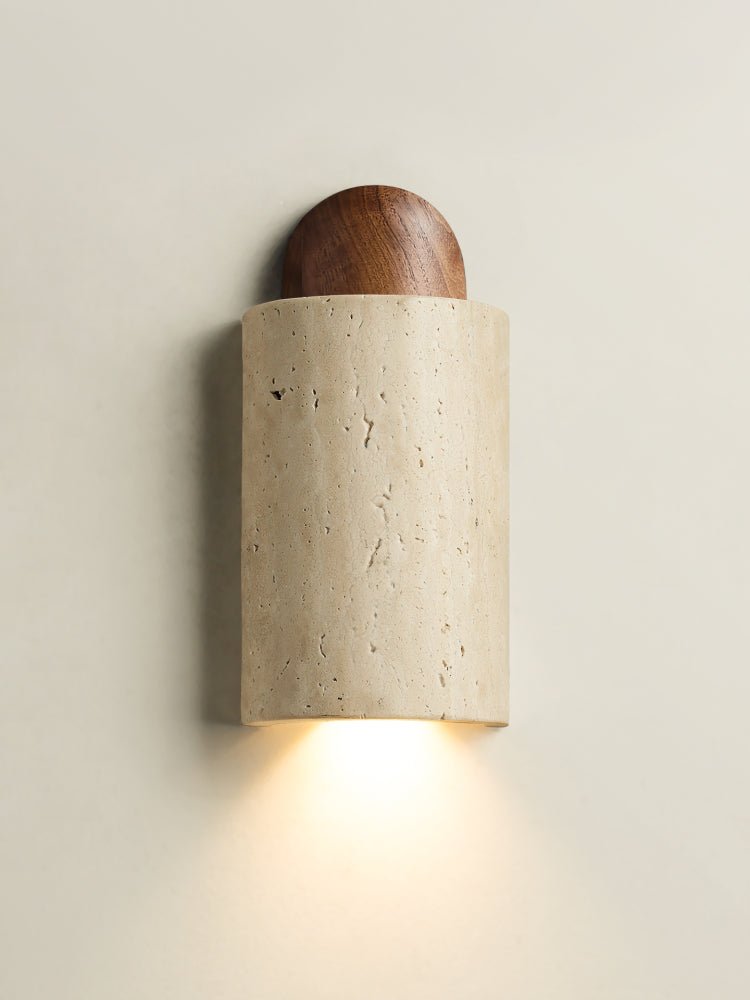 Travertine Capsule Wall Light, Hardwired Wall Sconce, detail 10