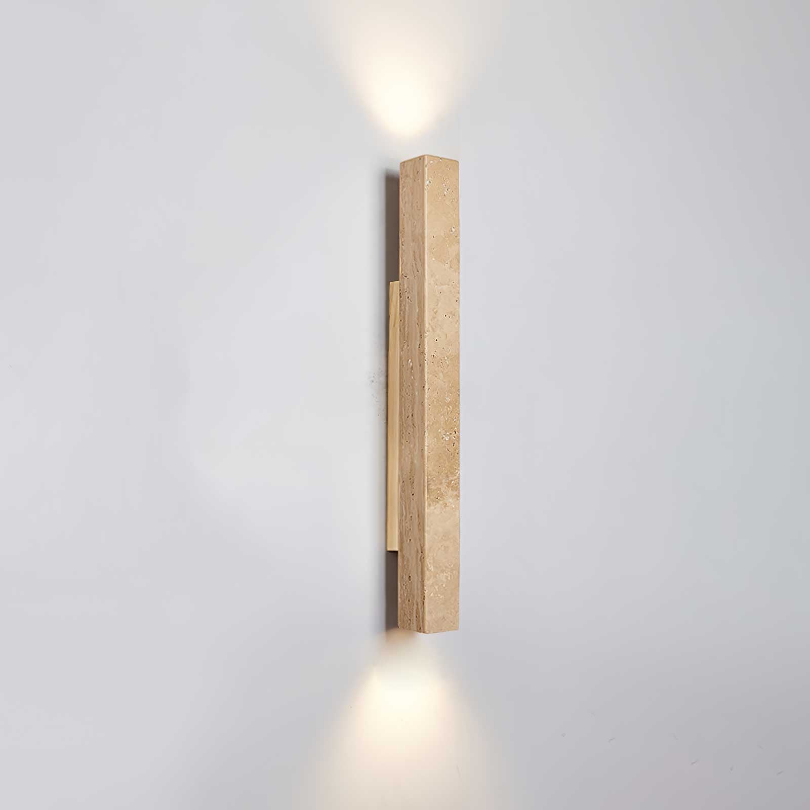 Travertine Column Wall Light, Hardwired Wall Sconce, detail 26