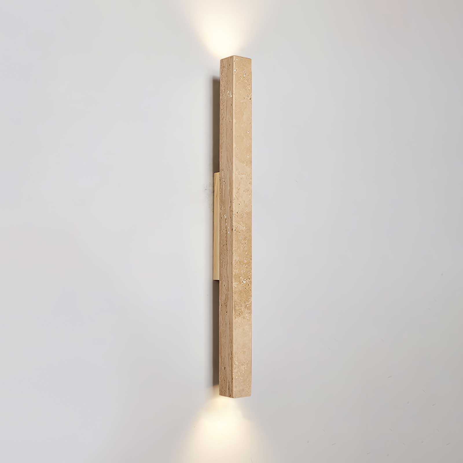 Travertine Column Wall Light, Hardwired Wall Sconce, detail 30