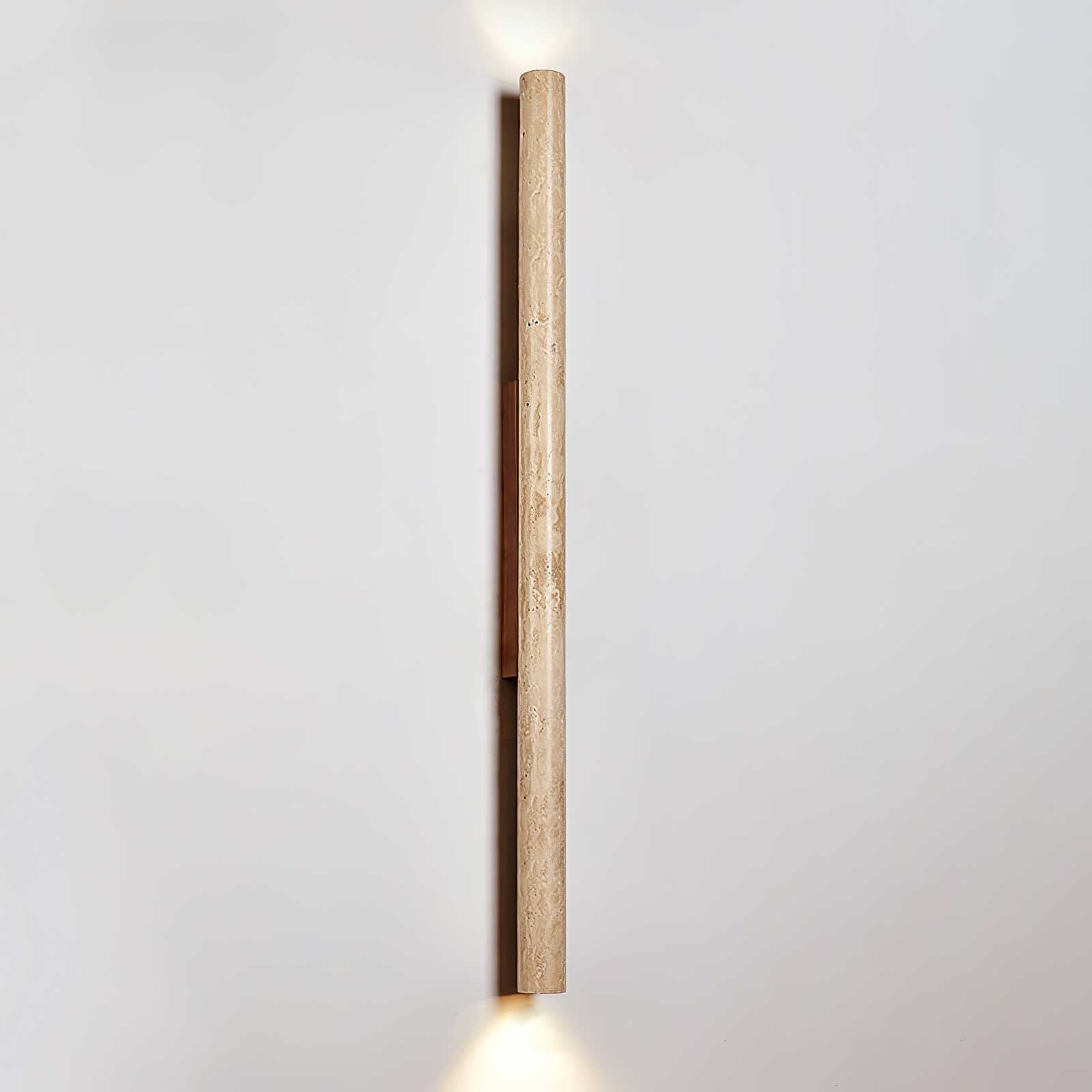 Travertine Column Wall Light, Hardwired Wall Sconce, detail 23
