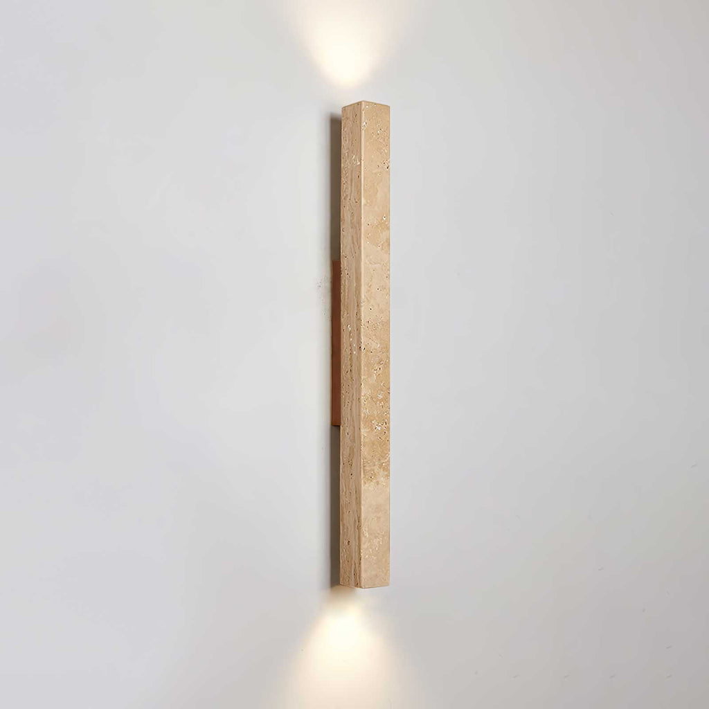 Travertine Column Wall Light, Hardwired Wall Sconce, detail 28